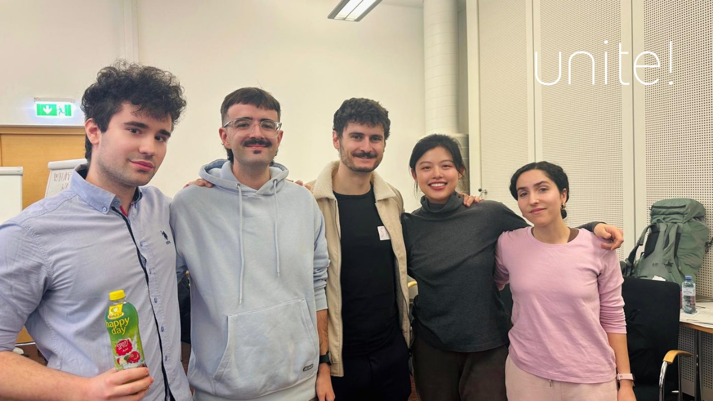 See larger image Group of young students smiling at the camera