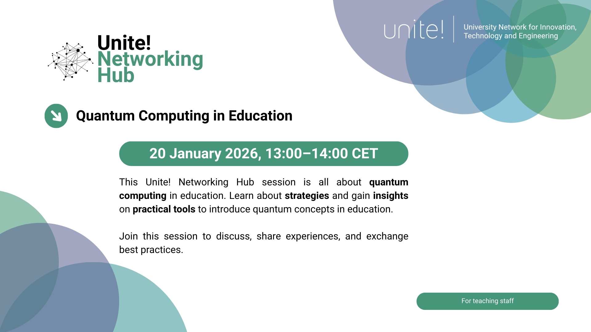 Quantum Computing in Education (Networking Hub)